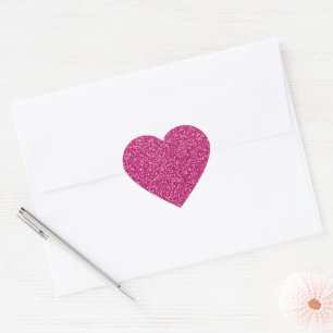 Sticker Cœur Parties scintillant rose Smitten