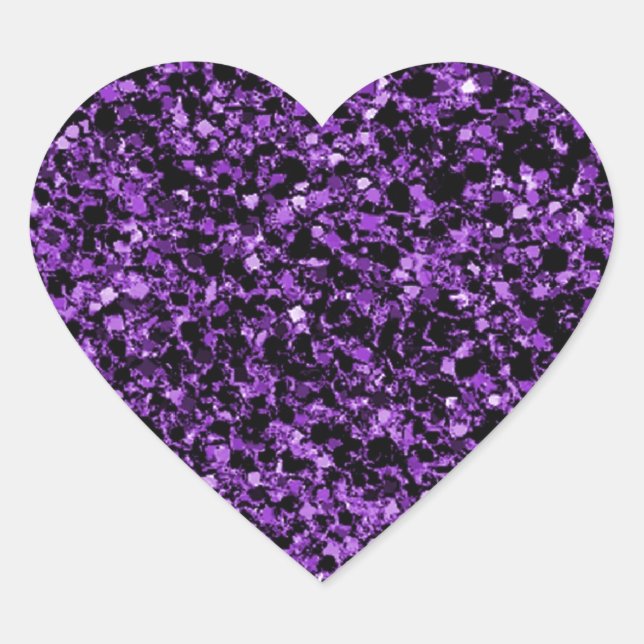 Sticker Cœur Parties scintillant violet (Devant)