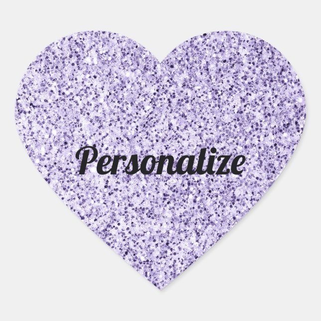 Sticker Cœur Parties scintillant violet ultra violet brillant P (Devant)