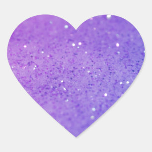 Sticker Cœur Parties scintillant violette brillante - brillante
