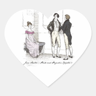 Sticker Cœur Pas Assez Belle, Jane Austen Pride & Préjugés