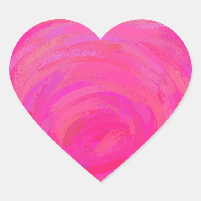 Sticker Cœur Passion rose (Devant)