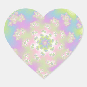 Sticker Cœur Pastel Floral Sprinkings
