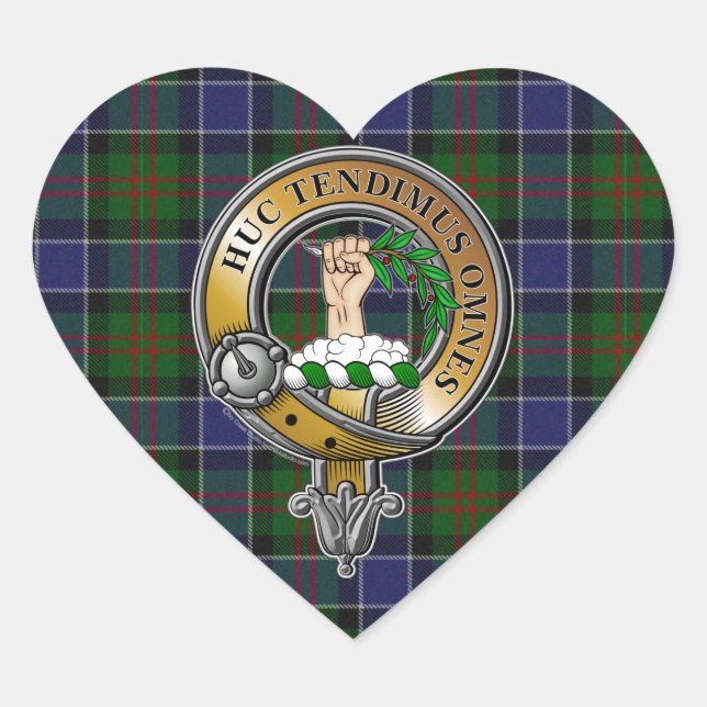 Sticker Cœur Paterson Tartan & Badge (Devant)