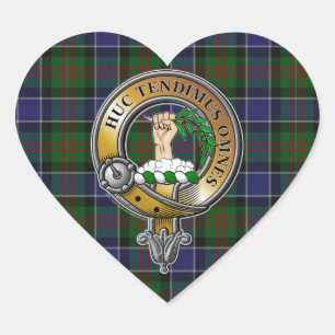 Sticker Cœur Paterson Tartan & Badge