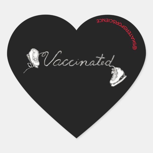 Sticker Cœur Patinage vacciné (Devant)