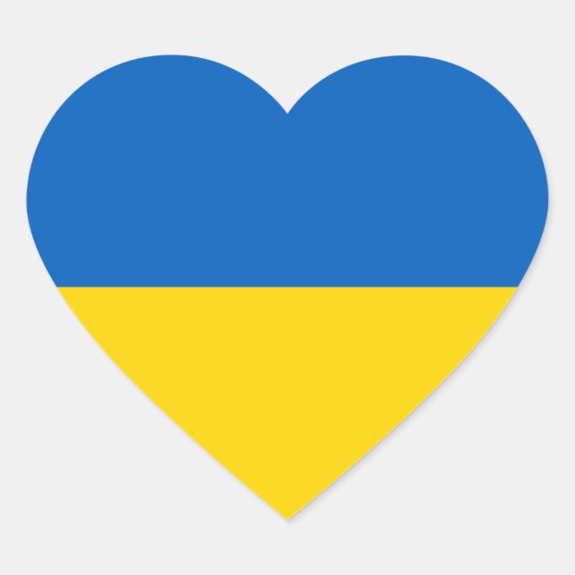 Sticker Cœur Patriotic Ukraine (Devant)