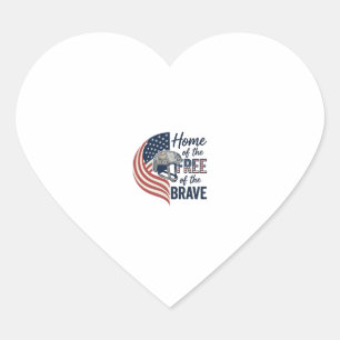Sticker Cœur Patriotique Maison des Libres Casque Brave Chemise