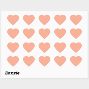 Sticker Cœur Peach Tranquillité, couleur unie,