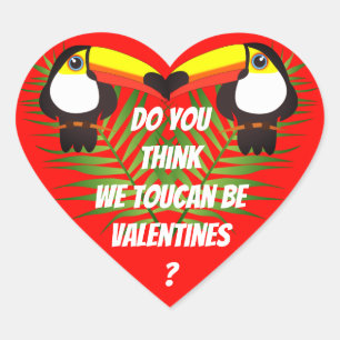 Sticker Cœur "Pensez-Vous Que Nous Pouvons Être Valentins ?" Am