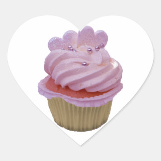 Sticker Cœur Petit gâteau et coeurs roses