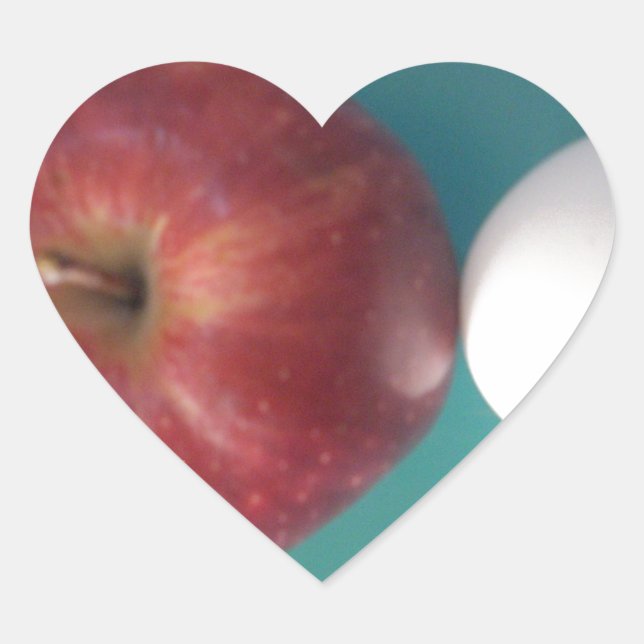 Sticker Cœur Petits-déjeuners copains : Deux oeufs $an Apple St (Devant)