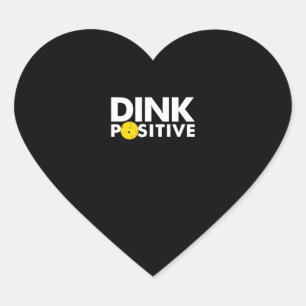 STICKER CŒUR PICKLEBALL HUMOUR DINK POSITIF FUNNY PICKLEBALL LO