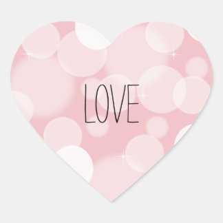 Sticker Cœur Pink Bokeh Love