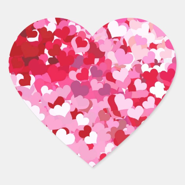 Sticker Cœur Pink Confeti (Devant)