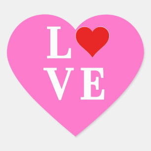 Sticker Cœur Pink Love Romantique Élégant