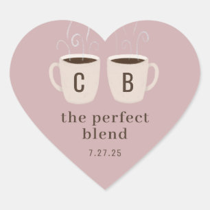 Sticker Cœur Pink Parfait Mélanger Couple Mugs Favoriser Sticke