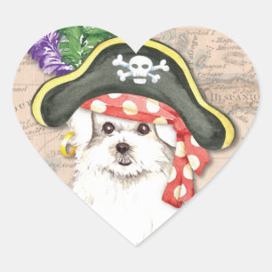 Sticker Cœur Pirate maltais