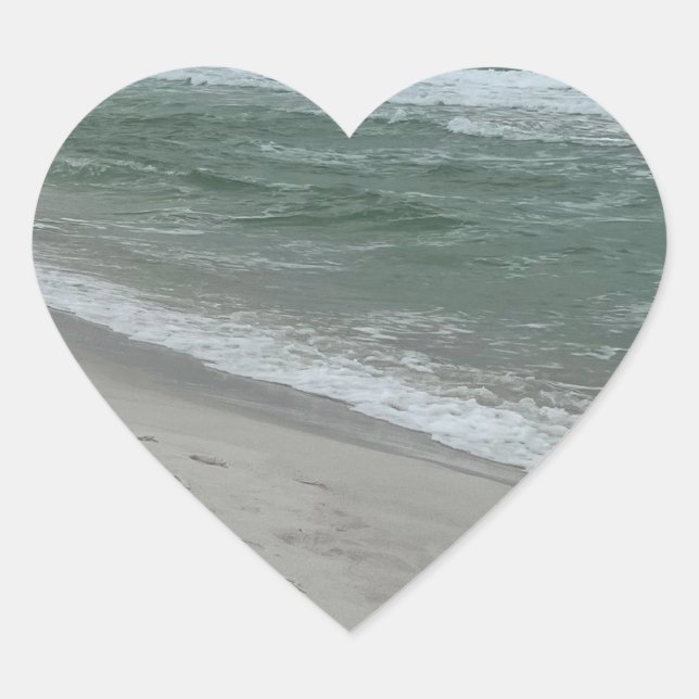 Sticker Cœur Plage (Devant)