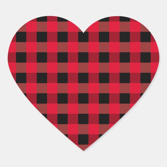 Sticker Cœur Plaid de Buffalo (Devant)
