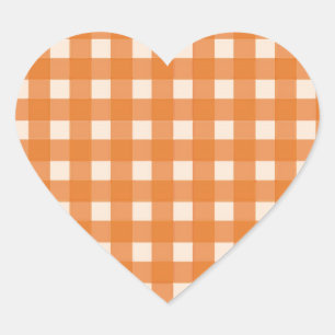 Sticker Cœur plis pays couleur orange