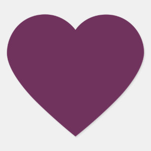 Sticker Cœur Plum (couleur solide) 