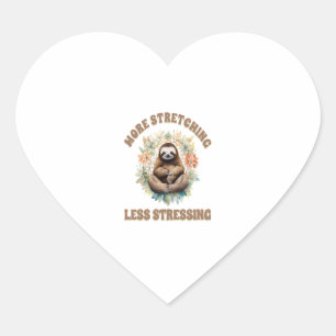 Sticker Cœur Plus Étiquetage Moins Stress Sloth