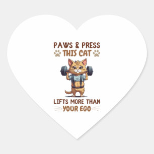 Sticker Cœur Poids du chat