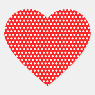 Sticker Cœur Points Blancs