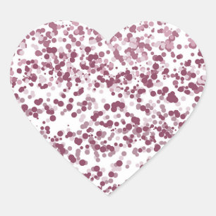 Sticker Cœur Points Confetti Roses