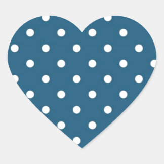 Sticker Cœur Pois turquoises