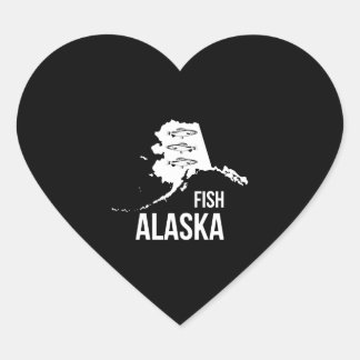 Sticker Cœur Poisson Alaska
