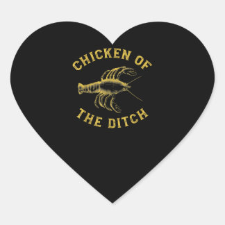 Sticker Cœur Poisson-crevettes Poisson-poulet Cajun Aliments Bo