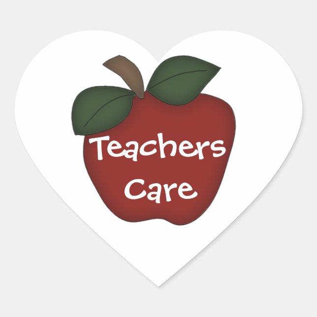 Sticker Coeur Pomme Rouge Soins (Devant)