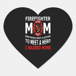 Sticker Cœur Pompier   Firefighter Maman Quelques personnes