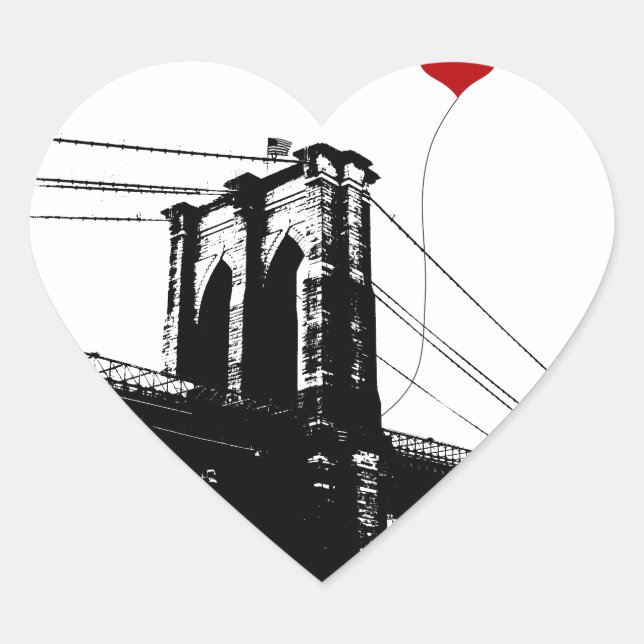 Sticker Cœur Pont Brooklyn (Devant)