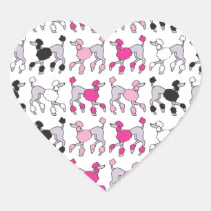STICKER CŒUR POODLE
