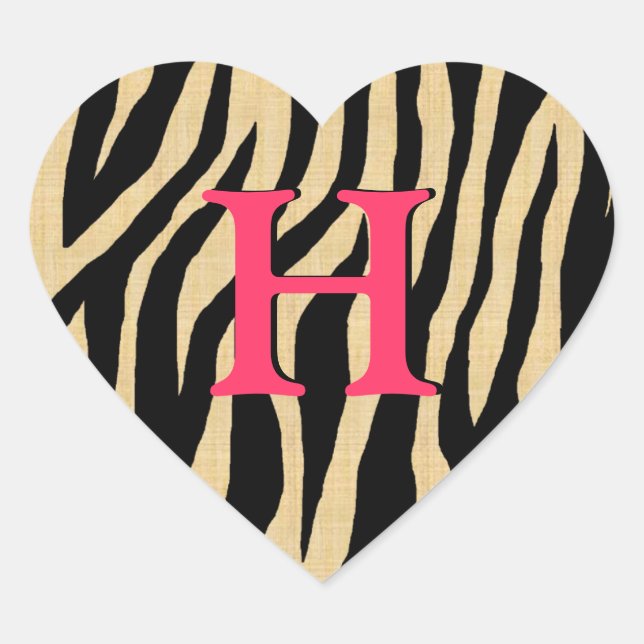 Sticker Cœur Pop Zebra (Devant)
