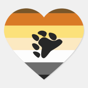 STICKER CŒUR PORTEZ FIDE STRIPEE PAW HORIZONTAL