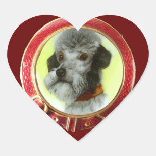 Sticker Cœur PORTRAITS DE CHIEN MINIATURE Airedale Terrier Roug