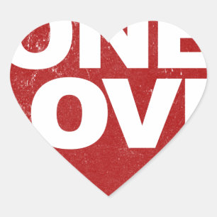 Sticker Cœur Poster One Love