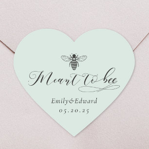 Sticker Cœur Pot de miel de mariage Sage Heart Meant to Bee Cad