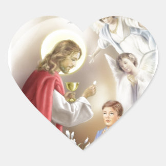Sticker Cœur Premier garçon de communion