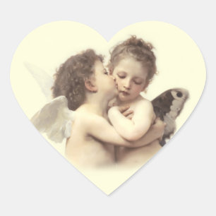 Sticker Cœur Premier Kiss romantique