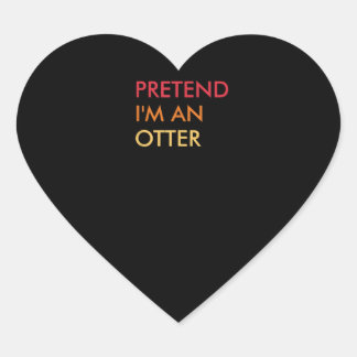Sticker Cœur Pretend I'm Costume