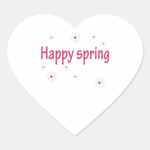 Sticker Cœur printemps heureux