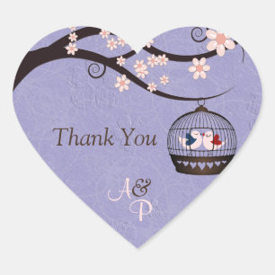 Sticker Cœur Prisonniers du Merci violet d'amour épousant