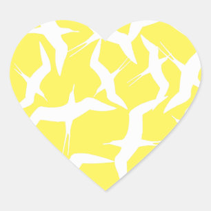 Sticker Cœur Produit à motif d'oiseaux volants magnifiques