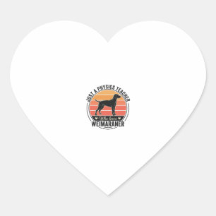 Sticker Cœur Professeur de physique aime conception de chien We