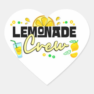 Sticker Cœur Propriétaires du stand de jus d'équipage Lemonade